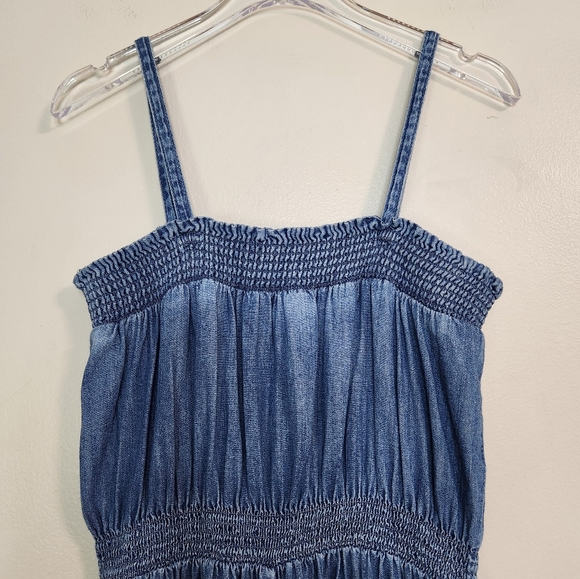 🌸 💙 GAP Kids Cotton Denim Blue Jumpsuit, Size 8 ~ EUC - Picture 5 of 10